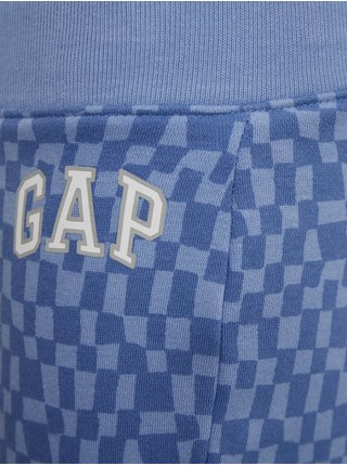 Modré dievčenské tepláky kockované GAP