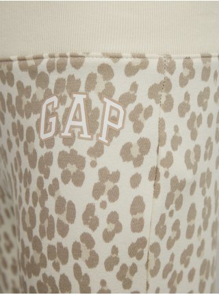 Béžové chlapčenské tepláky leopard s logom GAP