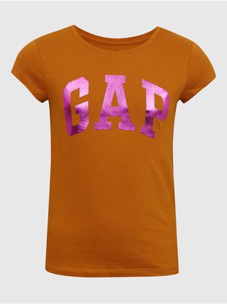 Oranžové holčičí tričko s logem GAP