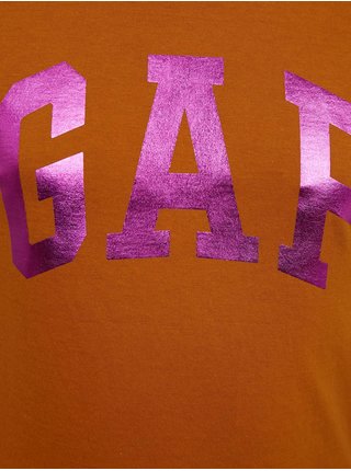 Oranžové dievčenské tričko s logom GAP