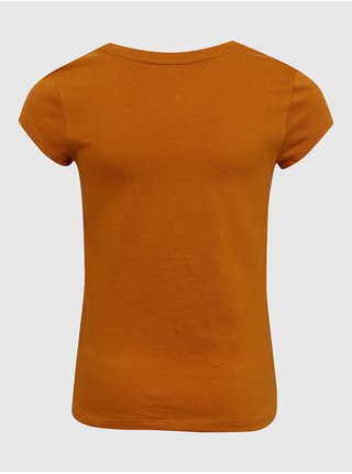Oranžové dievčenské tričko s logom GAP