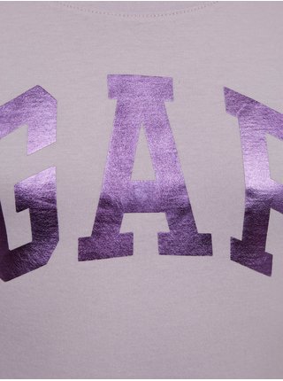 Fialové dievčenské tričko s logom GAP