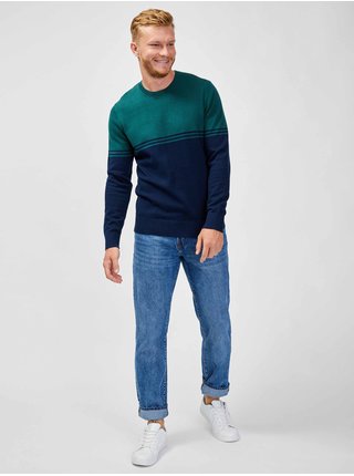 Zelený pánsky pletený bavlnený sveter GAP