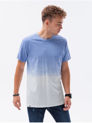 Modré pánské tričko Ombre Clothing S1624 