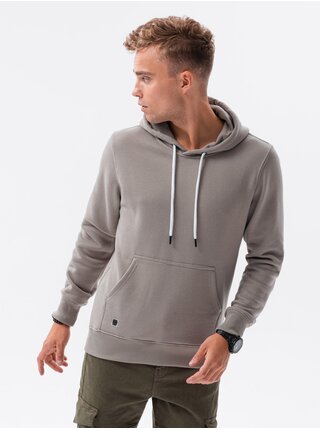 Mikiny s kapucou pre mužov Ombre Clothing - sivá