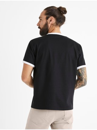 Černé bavlněné tričko Celio Bedad 
