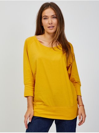 Žluté dámské basic tričko SAM 73 Ekale