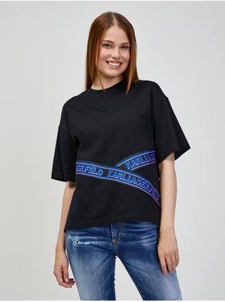 Černé dámské oversize tričko KARL LAGERFELD