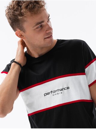 Černé pánské tričko Ombre Clothing
