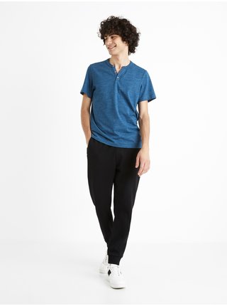 Modré pánské tričko s knoflíky Celio Cegeti