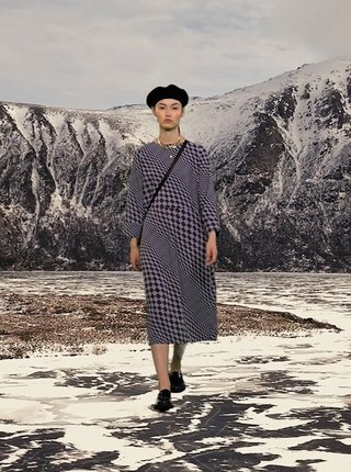 Šaty do práce pre ženy ICHI - fialová