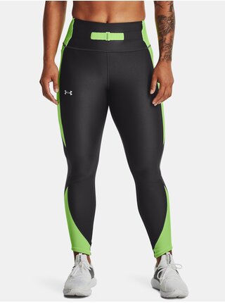 Zeleno-černé dámské sportovní legíny Under Armour 