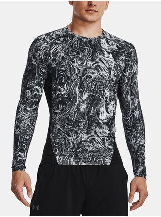 Tmavě šedé vzorované tričko Under Armour 