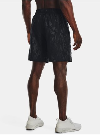 Čierne pánske vzorované športové šortky Under Armour Woven Emboss