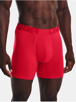 Sada dvou pánských boxerek v šedé a červené barvě Under Armour Tech Mesh 