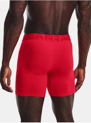Sada dvou pánských boxerek v šedé a červené barvě Under Armour Tech Mesh 