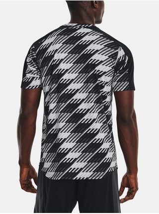 Šedo-černé pánské sportovní vzorované tričko Under Armour Challenger Training