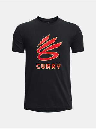 Černé klučičí sportovní tričko Under Armour Curry Lightning