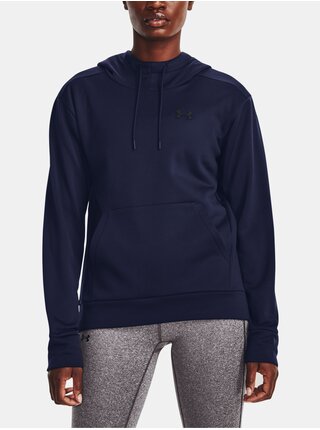 Tmavě modrá dámská sportovní mikina s kapucí Under Armour Fleece LC