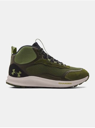 Zelené pánské kotníkové kožené boty Under Armour