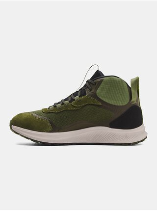 Zelené pánské kotníkové kožené boty Under Armour