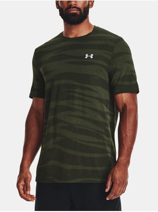Zelené pánské vzorované sportovní tričko Under Armour 