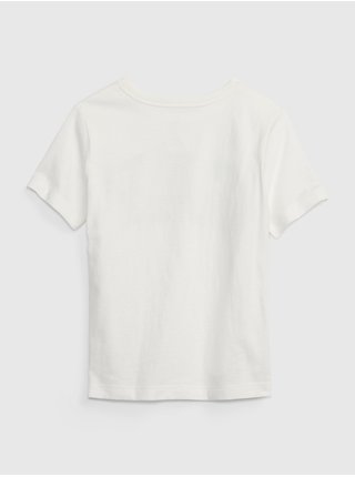 Bílé klučičí tričko jersey logo GAP