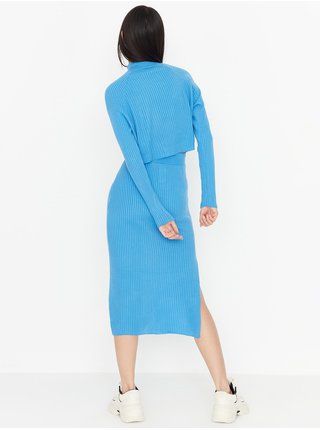 Sada dámské sukně a svetru ve světle modré barvě Trendyol