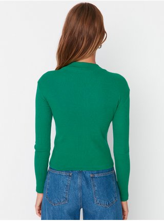 Zelené dámské tričko Trendyol