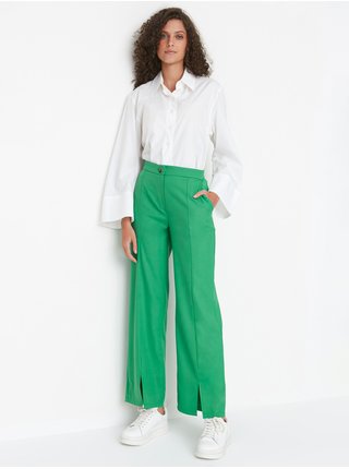 Neformálne nohavice pre ženy Trendyol - zelená