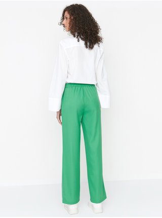 Neformálne nohavice pre ženy Trendyol - zelená
