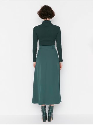 Zelená dámská midi sukně Trendyol 