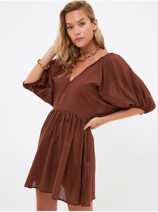 Letné a plážové šaty pre ženy Trendyol - hnedá