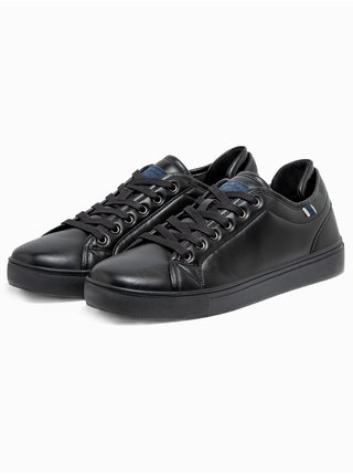 Černé pánské sneakers boty Ombre Clothing