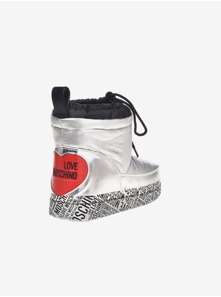 Zimná obuv pre ženy Love Moschino - strieborná