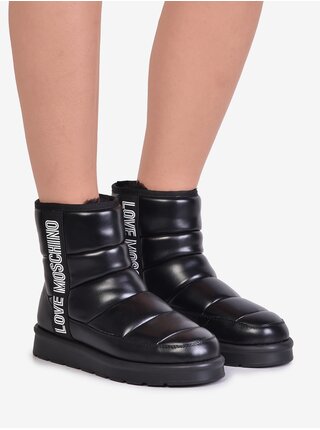 Černé dámské kotníkové sněhule Love Moschino
