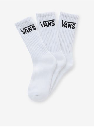 Sada tří párů dětských ponožek v bílé barvě VANS