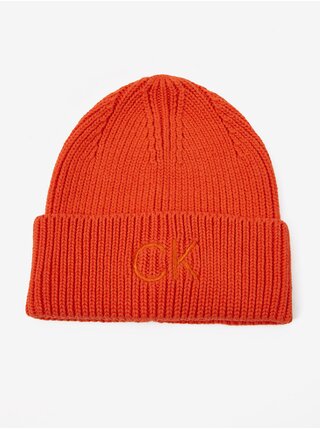 Oranžová dámská čepice Calvin Klein
