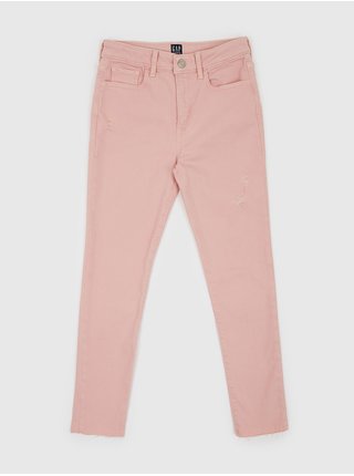 Růžové holčičí džíny GAP high rise color