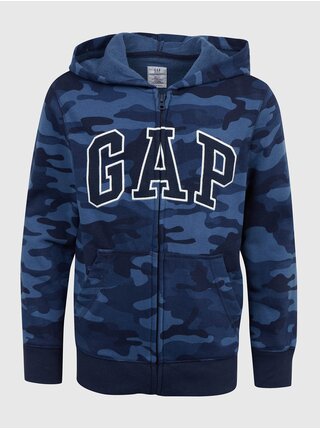 Tmavě modrá klučičí army mikina s logem GAP