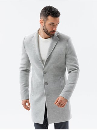 Šedý pánský lehký kabát Ombre Clothing