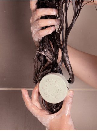 Lamazuna Tuhý šampon pro normální vlasy - bílý a zelený jíl (70 g)