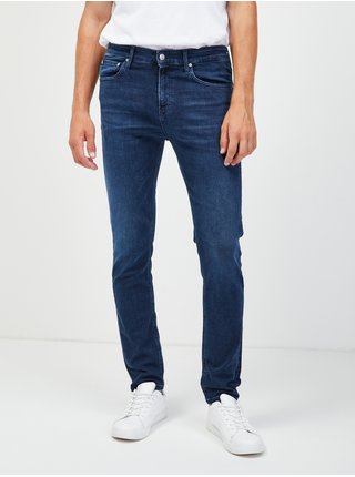 Skinny fit pre mužov Calvin Klein Jeans - tmavomodrá