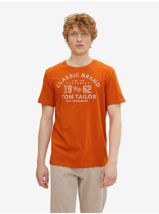 Tričká s krátkym rukávom pre mužov Tom Tailor - oranžová