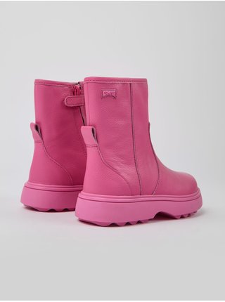 Růžové holčičí kotníkové kožené boty Camper Jenna