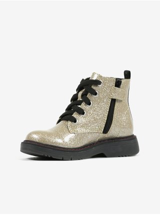 Holčičí třpytivé kotníkové boty v zlaté barvě Richter