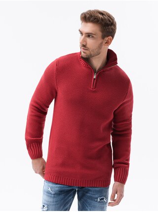 Červený pánský svetr Ombre Clothing