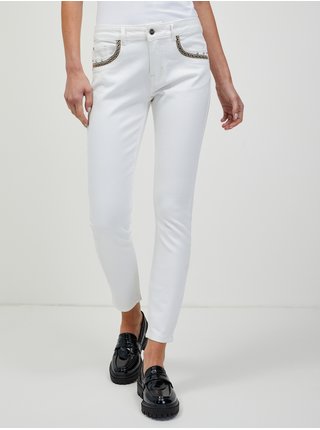 Bílé zkrácené skinny fit džíny ORSAY