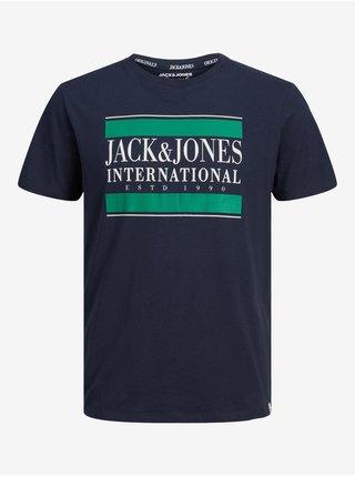Tričká s krátkym rukávom pre mužov Jack & Jones - tmavomodrá