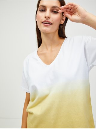 Bílo-žluté tričko Pieces Abba